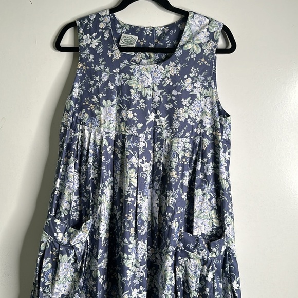 Laura Ashley floral print midi dress cotton size 8 - Picture 4 of 10